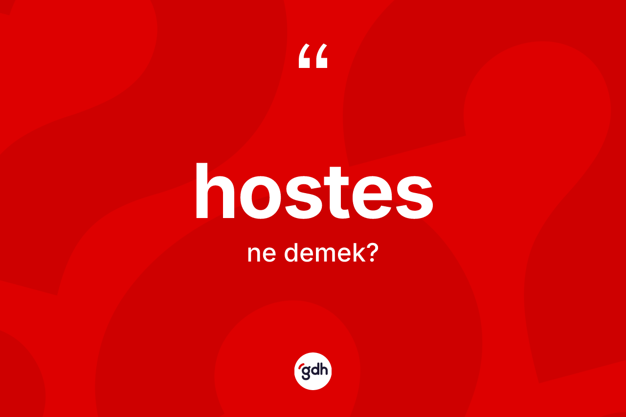 Hostes kelimesi ne demek?