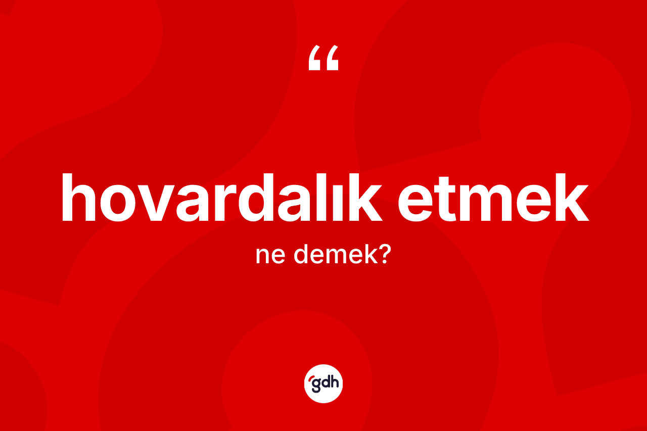 Hovardalık etmek ifadesinin kısaca anlamı nedir? Hovardalık etmek ifadesi nerede kullanılır?