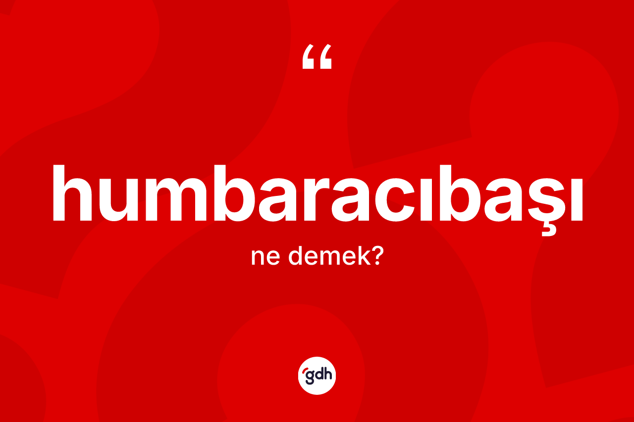 Humbaracıbaşı ne demek?