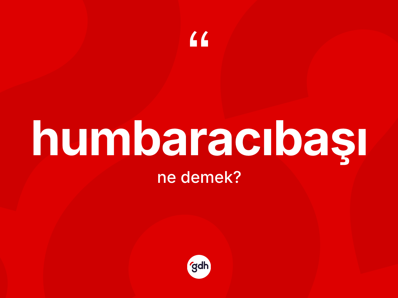 Humbaracıbaşı ne demek? Humbaracıbaşı kelimesinin TDK anlamı nedir?