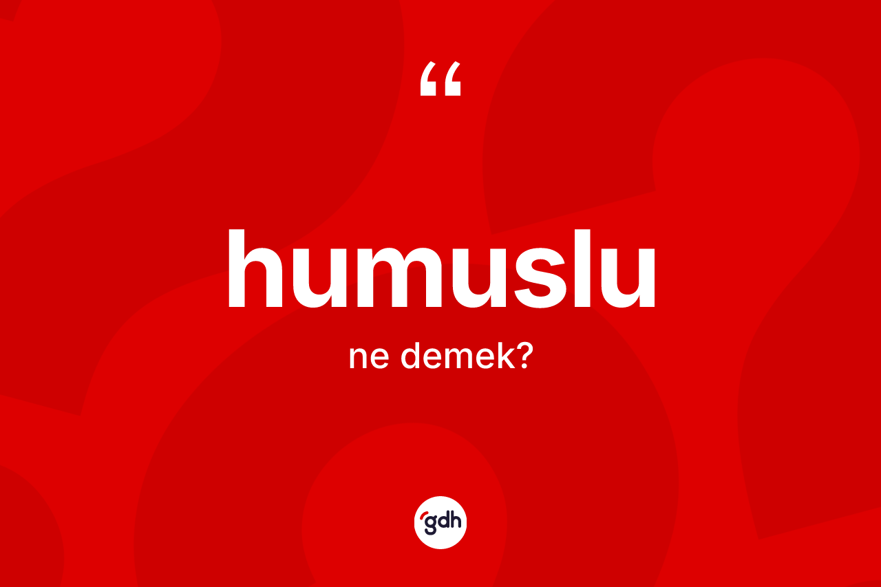 Humuslu ne anlama gelir? Humuslu kelimesinin özellikleri nelerdir?