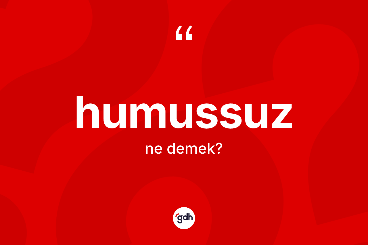 Humussuz nedir? Humussuz kelimesinin TDK anlamı nedir?