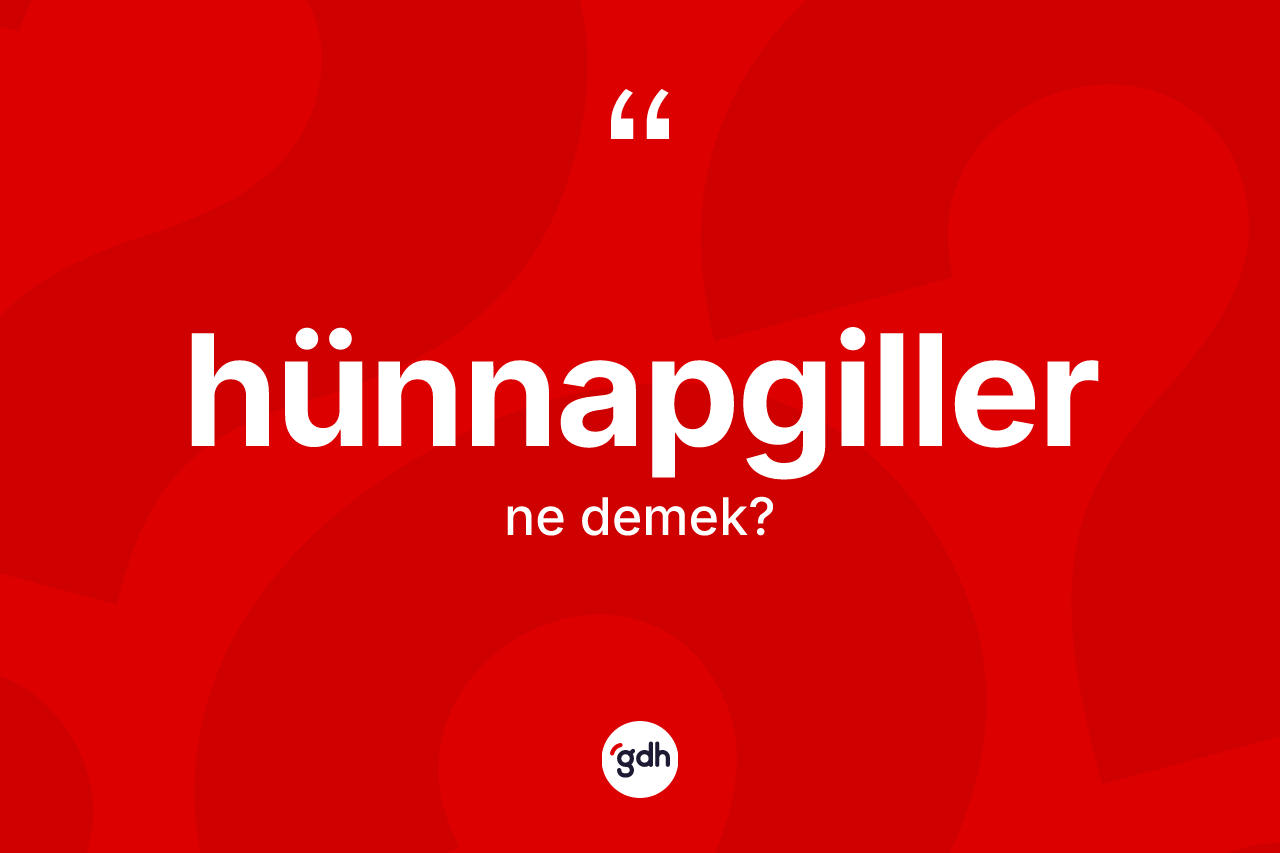 Hünnapgiller kelimesinin sözlükteki tanımı nedir? Hünnapgillerin TDK'ya göre anlamı nedir?