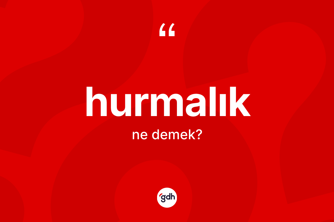 Hurmalık kelimesinin sözlükteki tanımı nedir? Hurmalığın kısaca tanımı nedir?