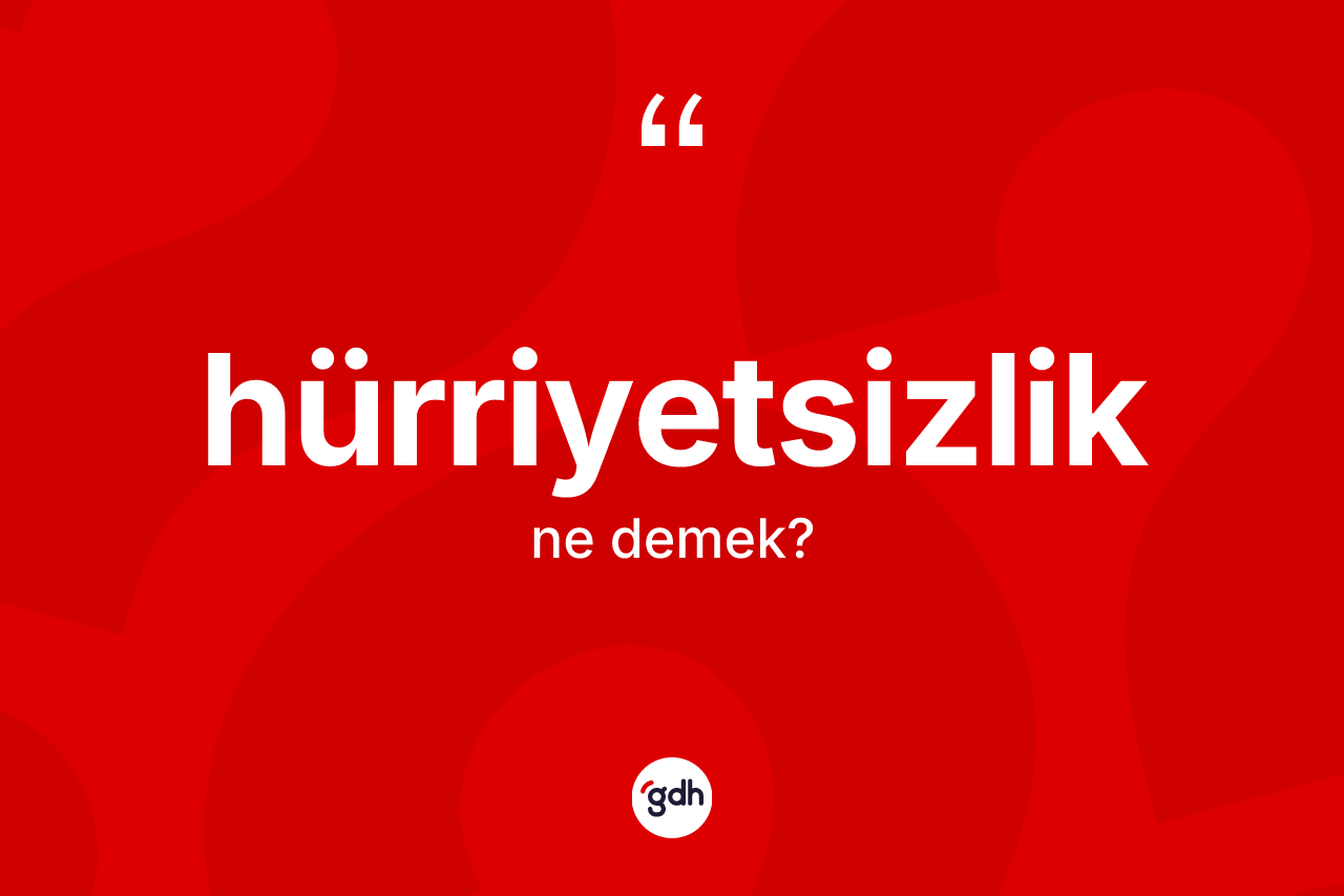 Hürriyetsizlik kelimesi ne anlama gelir? Hürriyetsizlik kelimesinin kaç farklı anlamı var?