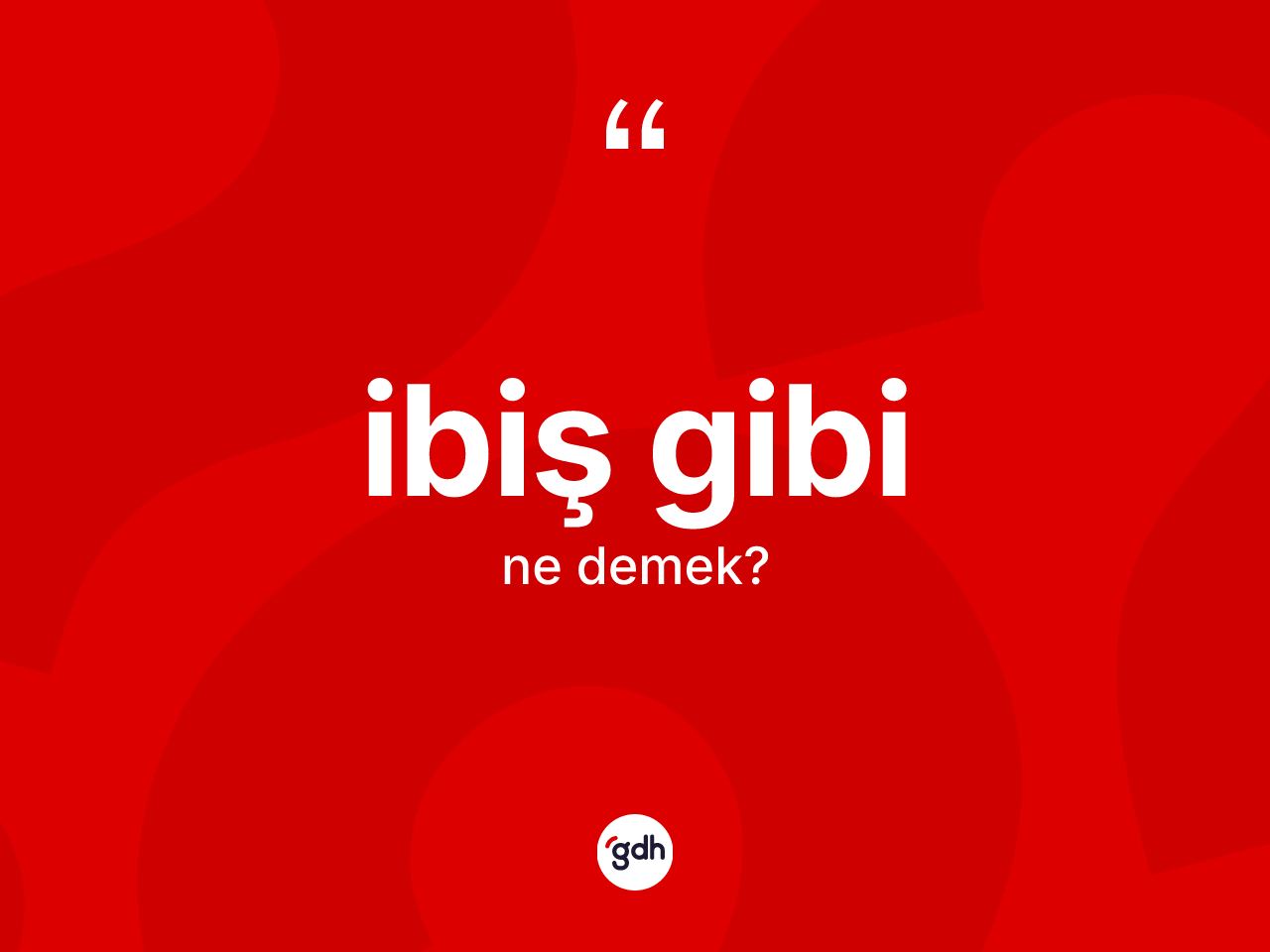 İbiş gibi ne demektir? İbiş gibi sözü hangi durumlarda kullanılır?