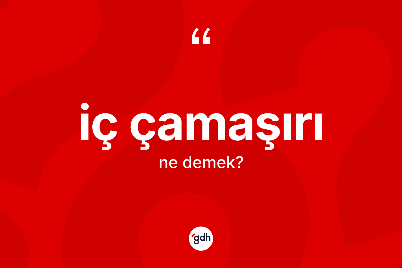 İç çamaşırı kelimesinin anlamı nedir? İç çamaşırı kelimesinin özellikleri nelerdir?