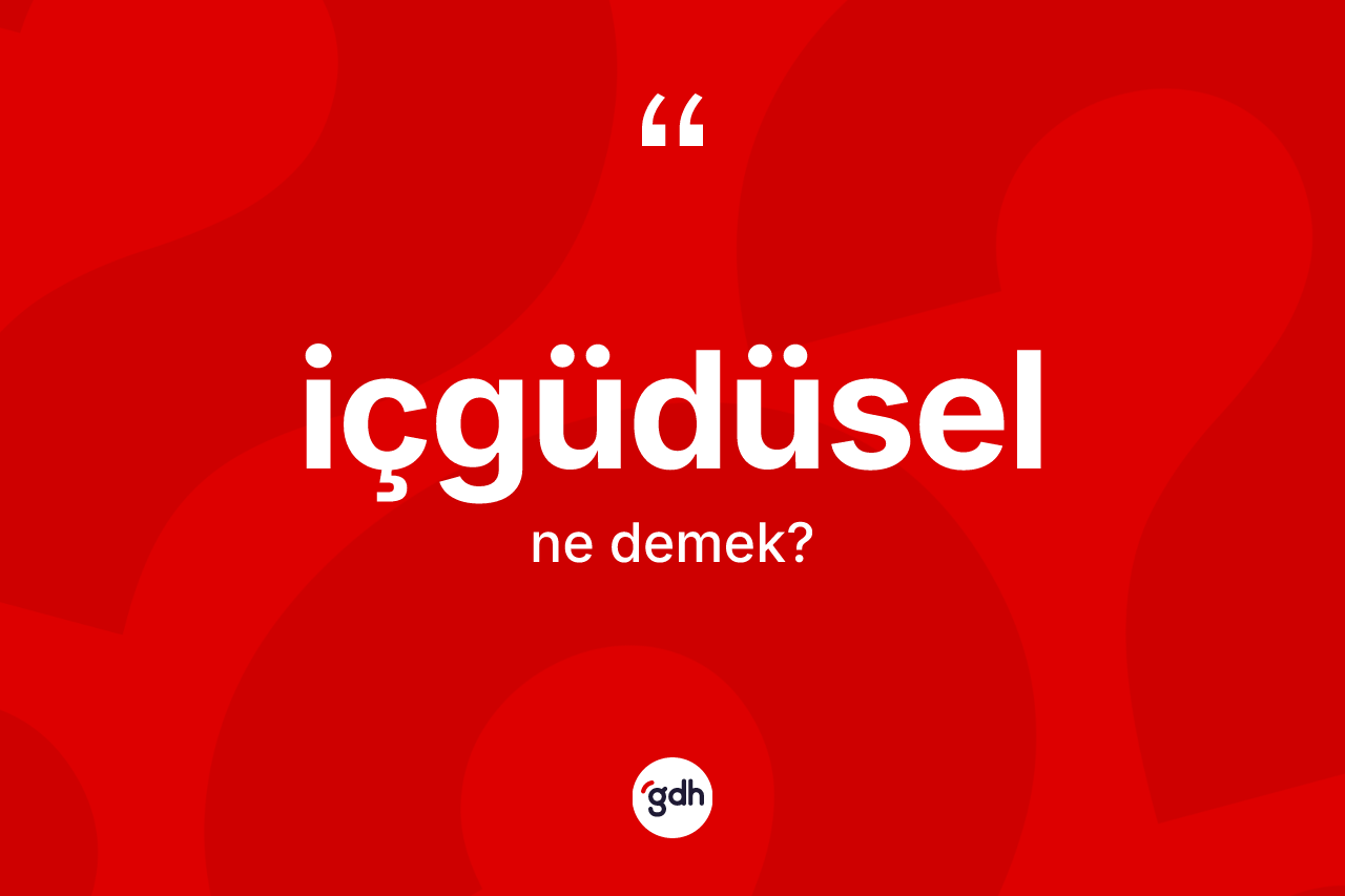 İçgüdüsel kelimesinin sözlükteki tanımı nedir?