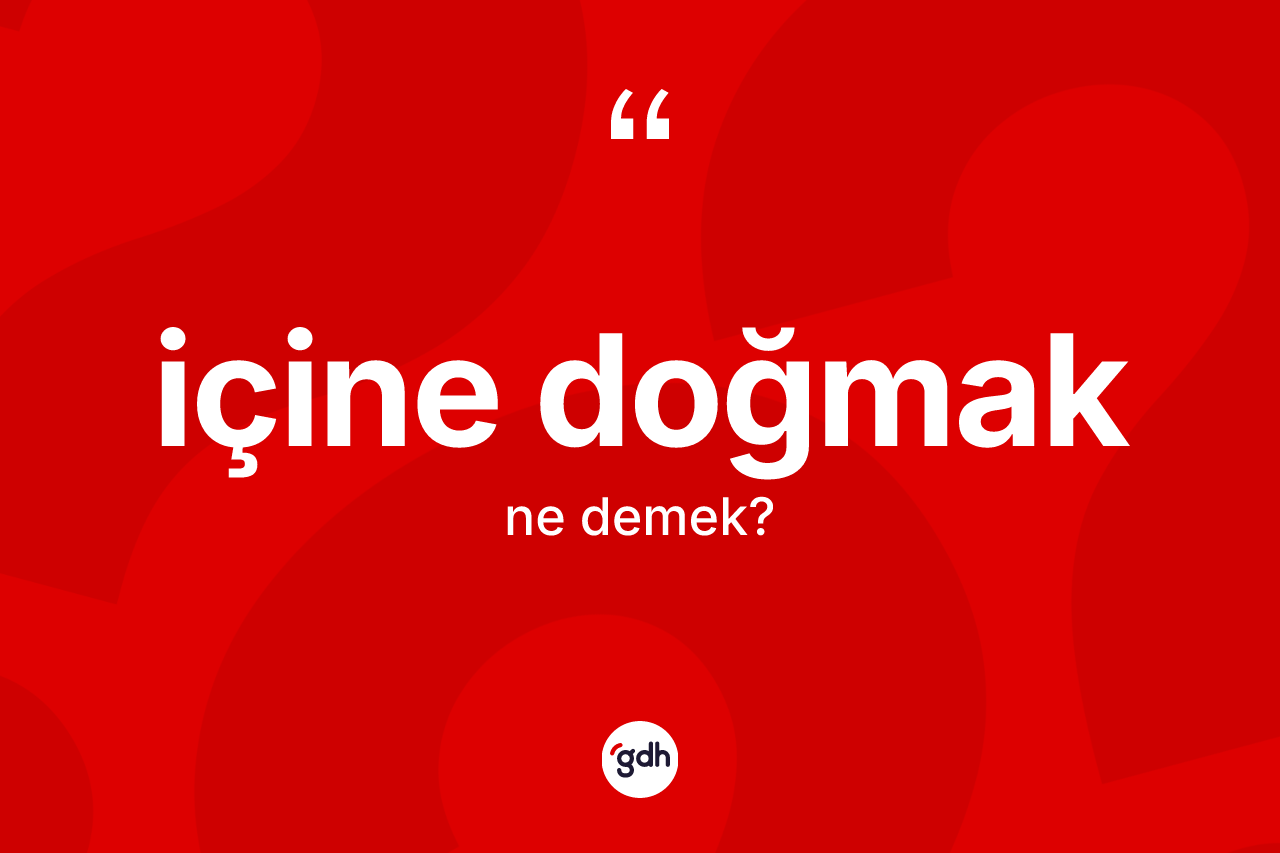 İçine doğmak ifadesinin kısaca tanımı nedir?