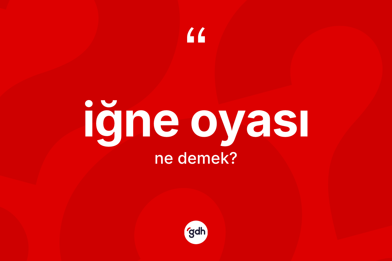 İğne oyası kelimesi ne anlama gelir? İğne oyası kelimesinin özellikleri nelerdir?