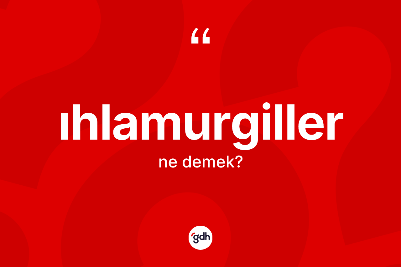 Ihlamurgiller kelimesinin sözlükteki tanımı nedir? Ihlamurgillerin sözlükteki anlamı nedir?