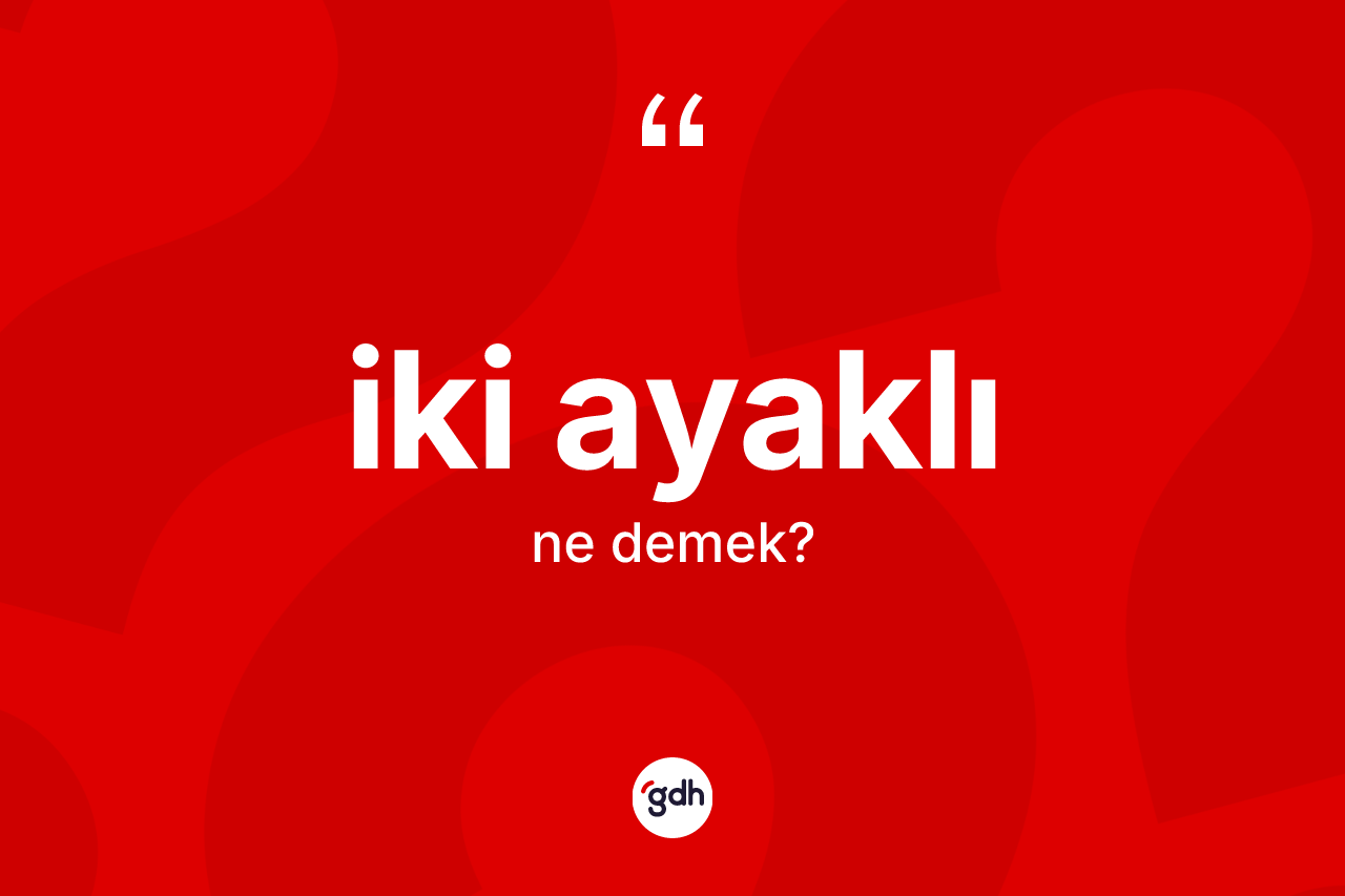 İki ayaklı kelimesinin sözlükteki tanımı nedir? İki ayaklının TDK'ya göre anlamı nedir?