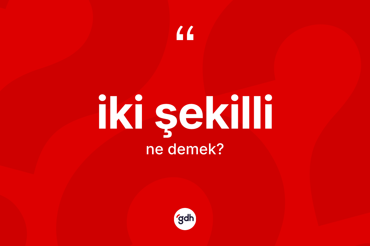 İki şekilli kelimesi ne demek? İki şekilli kelimesinin kaç farklı anlamı var?
