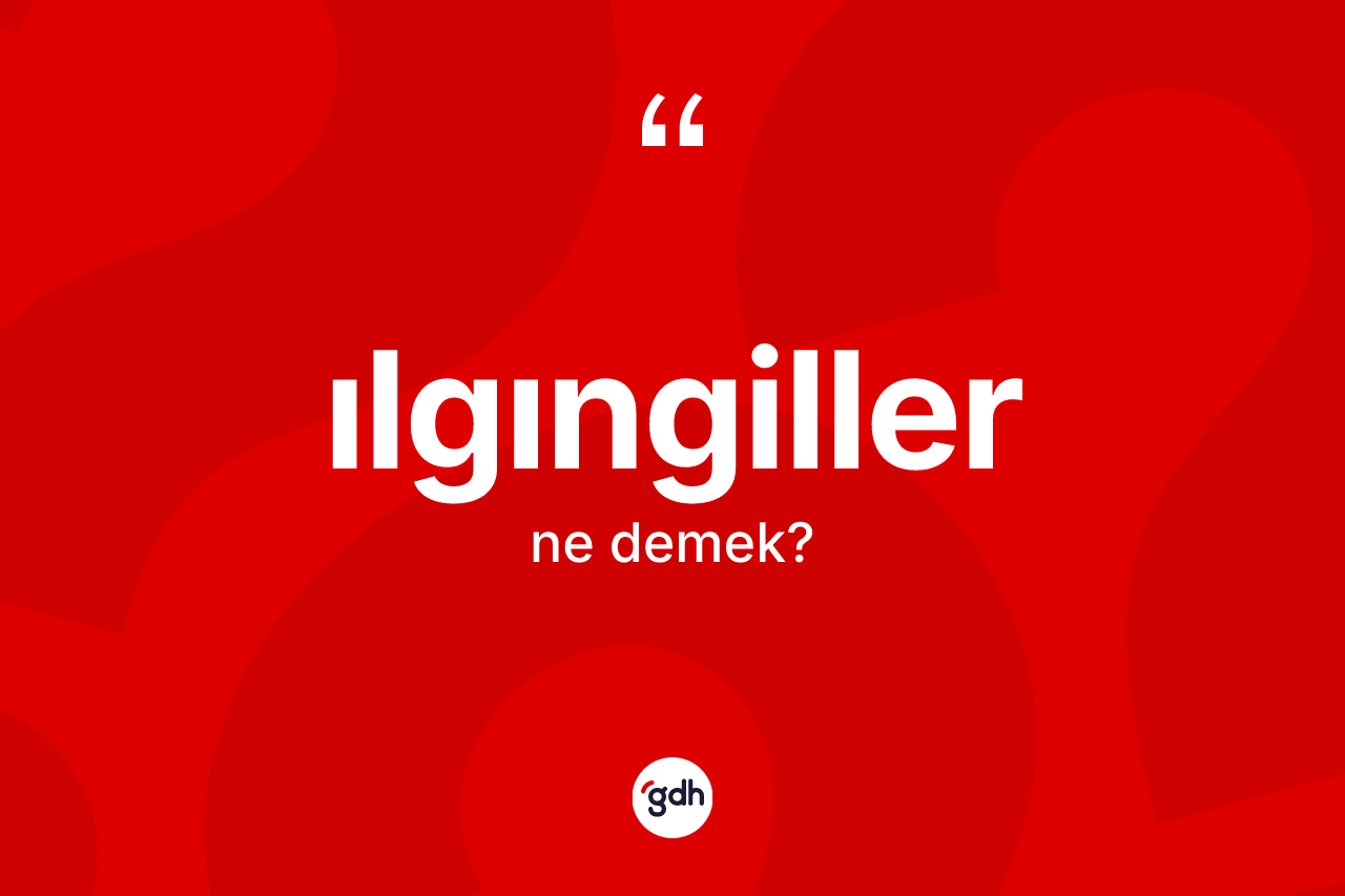 Ilgıngiller kelimesinin tanımı nedir? Ilgıngillerin kısaca tanımı nedir?