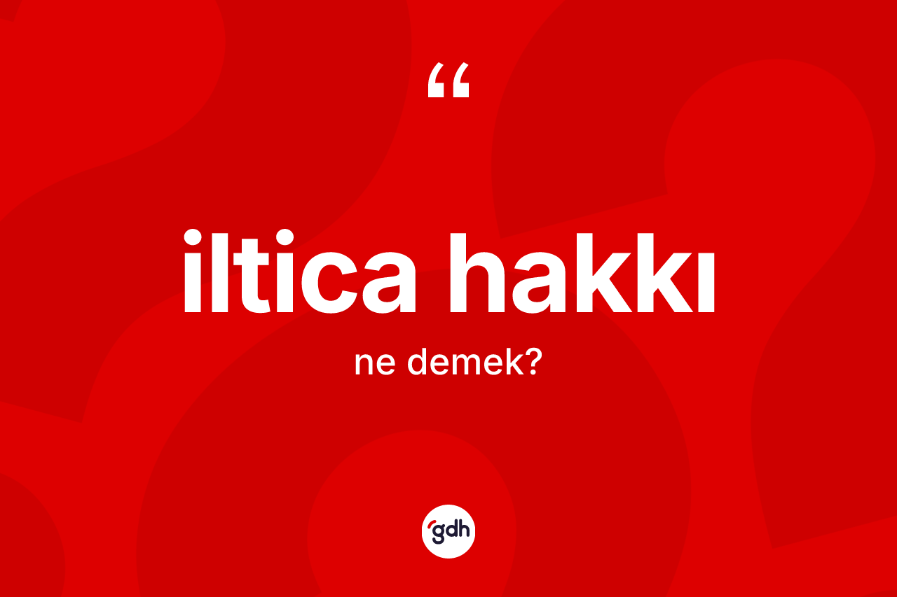 İltica hakkı kelimesi nedir?