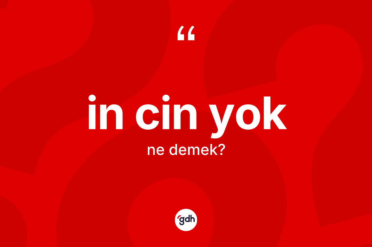 İn cin yok ifadesinin kısaca tanımı nedir? İn cin yok ifadesi nerede kullanılır?