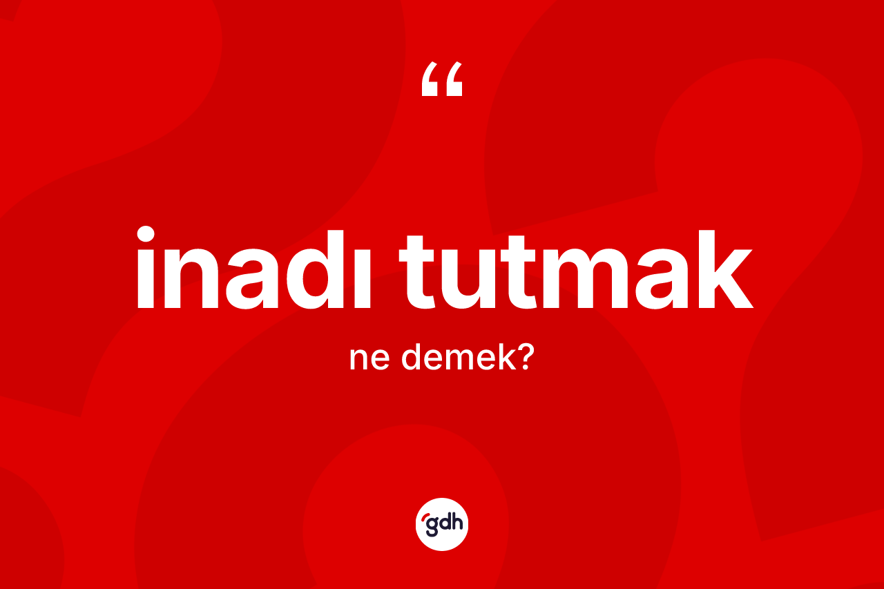 İnadı tutmak ifadesinin anlamı nedir? İnadı tutmak ifadesinin TDK'ya göre anlamı nedir?