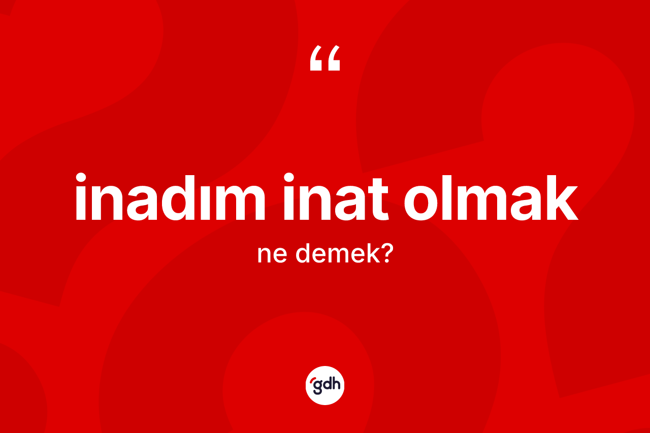 İnadım inat olmak ifadesinin anlamı nedir? İnadım inat olmak ifadesinin özellikleri nelerdir?