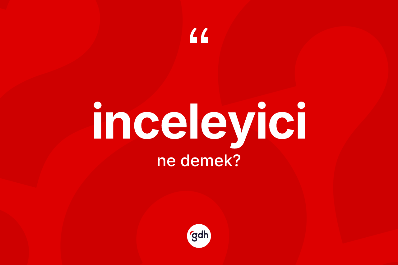 İnceleyici ne demek? İnceleyici kelimesinin TDK'ya göre açıklaması nedir?