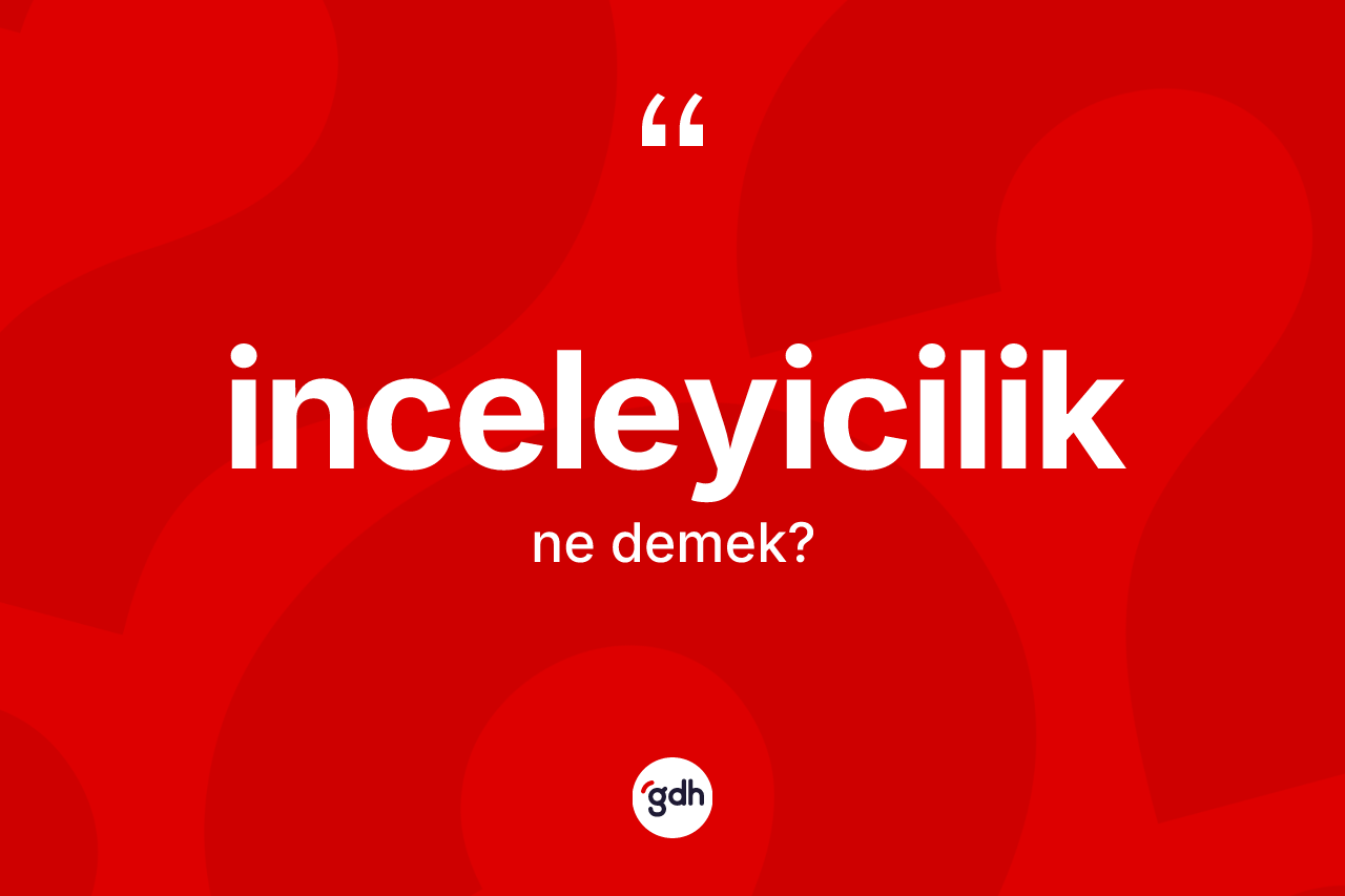 İnceleyicilik nedir? İnceleyicilik kelimesinin TDK anlamı nedir?