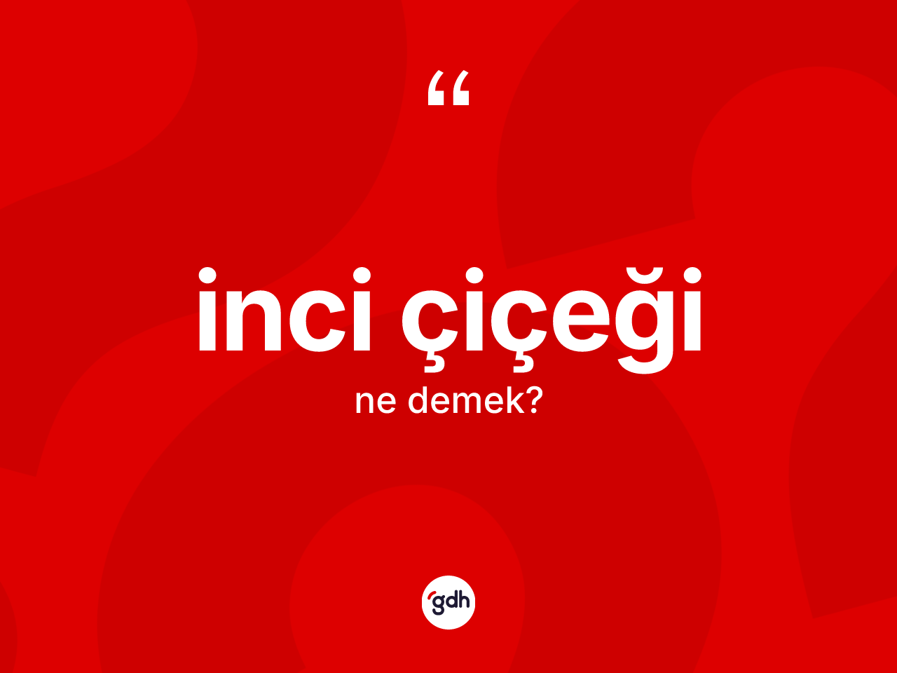İnci çiçeği ne anlama gelir? İnci çiçeğinin kısaca tanımı nedir?
