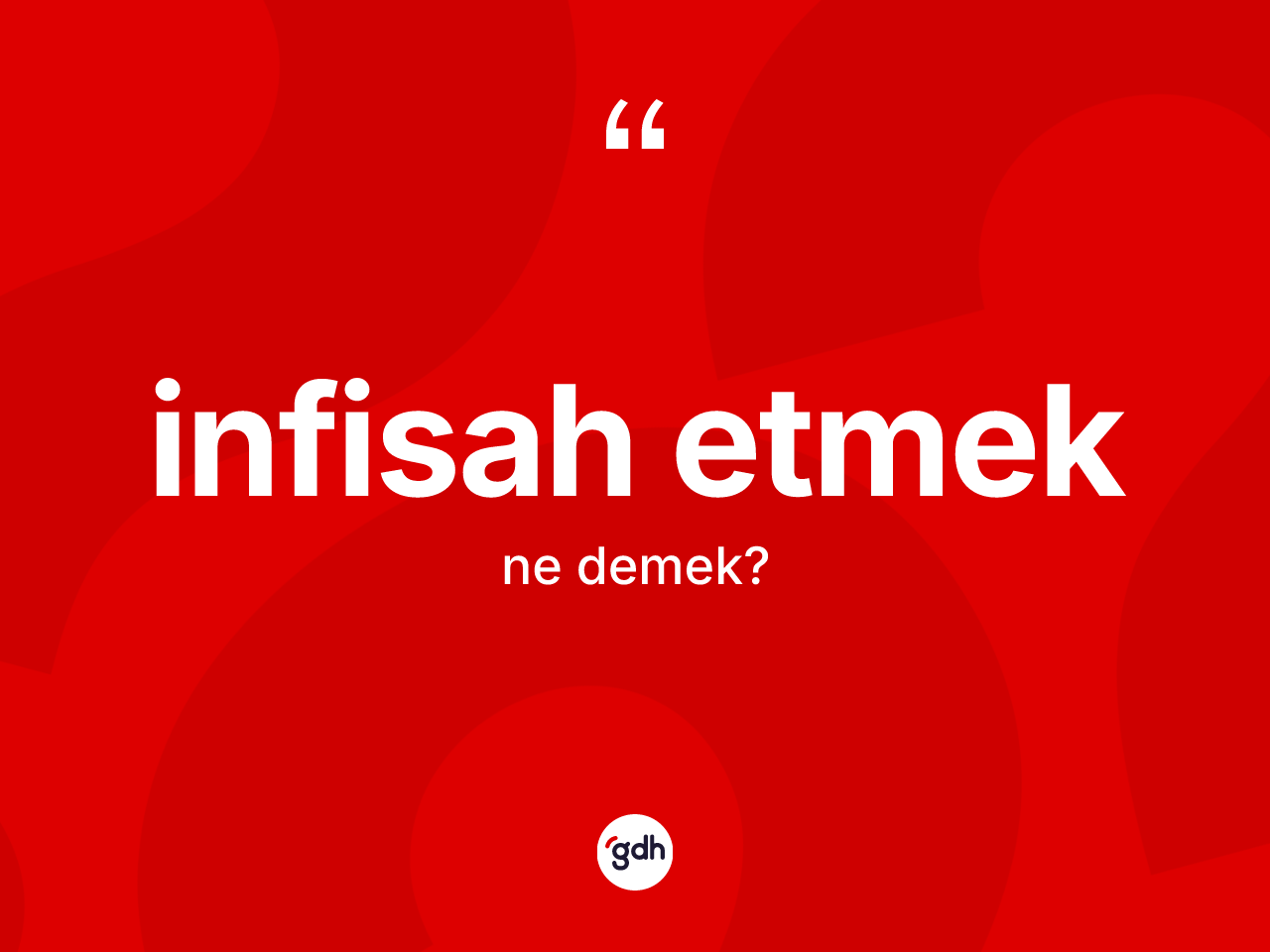 İnfisah etmek ifadesinin anlamı nedir? İnfisah etmek ifadesi nerede kullanılır?
