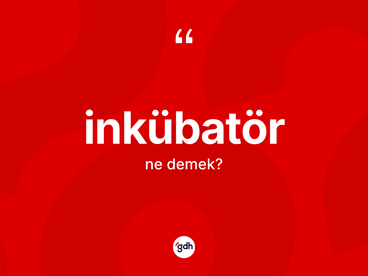 İnkübatör kelimesi ne anlama gelir? İnkübatörün kısaca tanımı nedir?