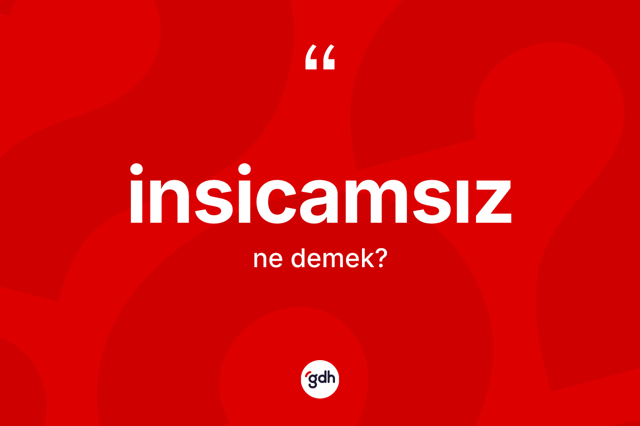 İnsicamsız kelimesi nedir? İnsicamsızın kısaca tanımı nedir?