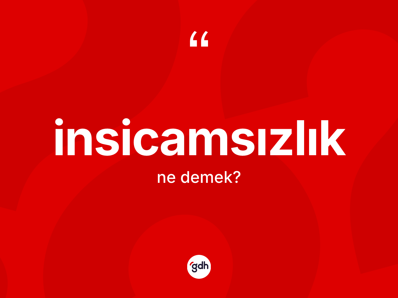 İnsicamsızlık kelimesinin anlamı nedir? İnsicamsızlığın TDK'ya göre anlamı nedir?