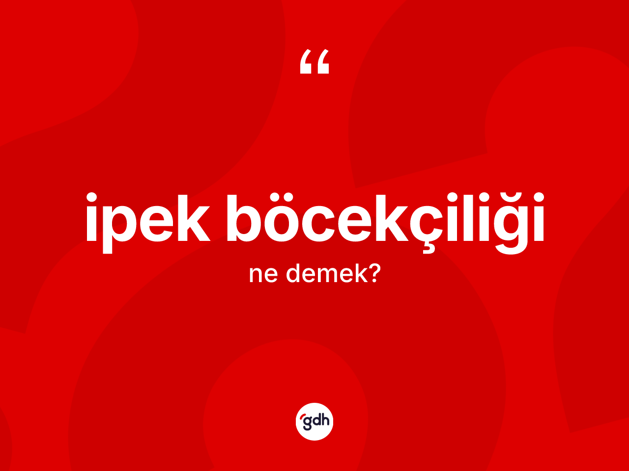 İpek böcekçiliği kelimesinin tanımı nedir? İpek böcekçiliğinin TDK'ya göre anlamı nedir?