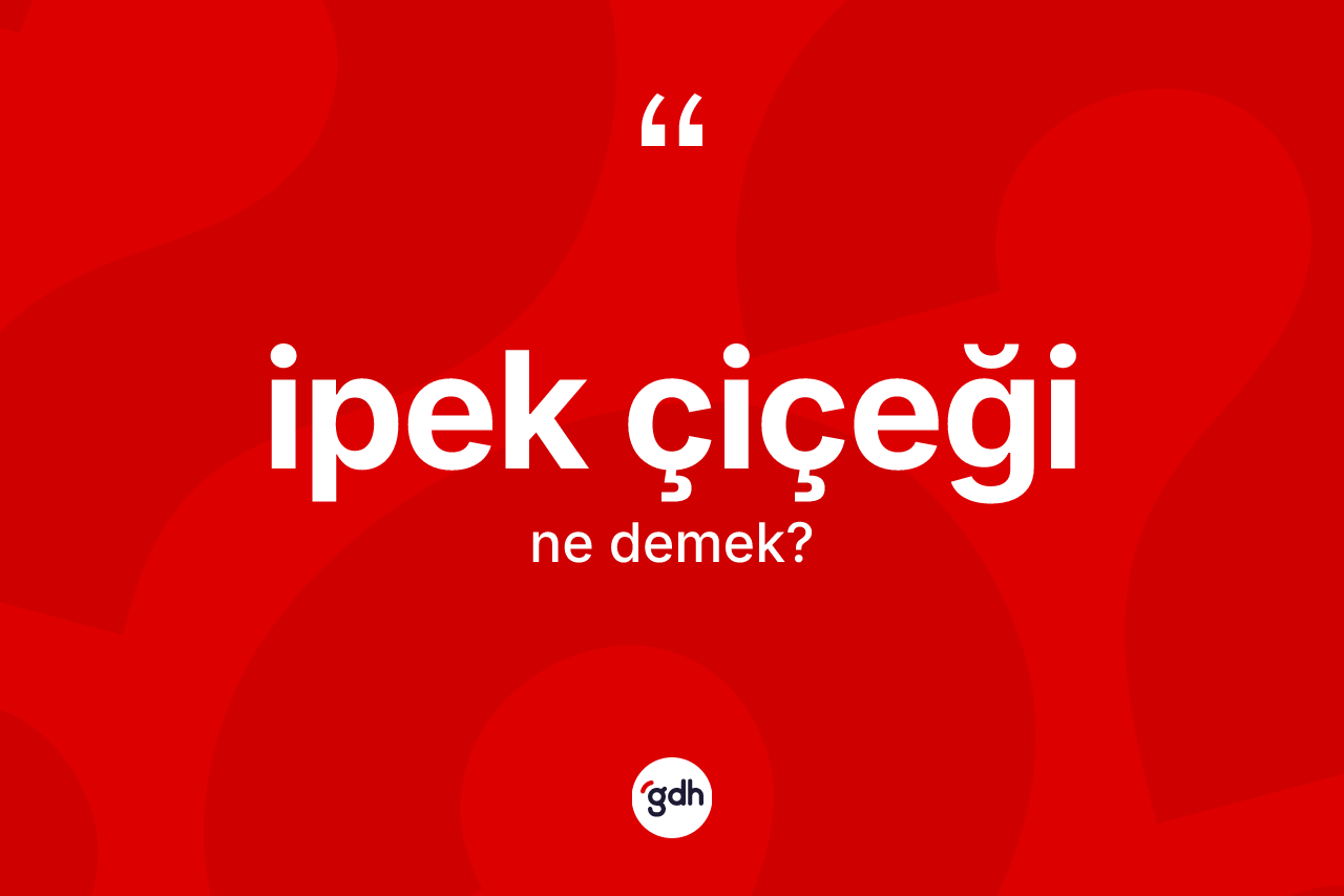 İpek çiçeği kelimesinin tanımı nedir? İpek çiçeğinin sözlükteki anlamı nedir?