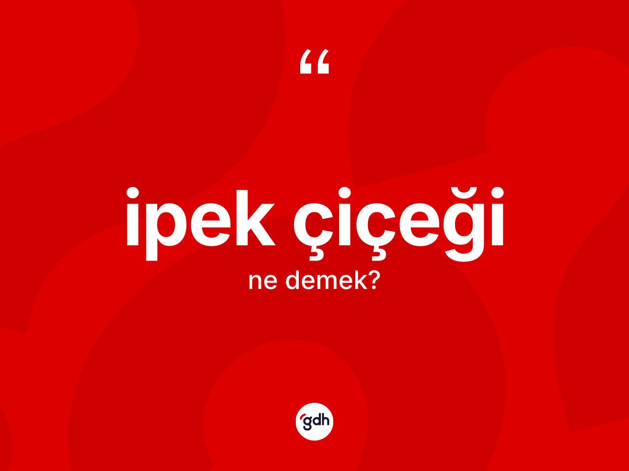 İpek çiçeği kelimesinin tanımı nedir? İpek çiçeğinin sözlükteki anlamı nedir?