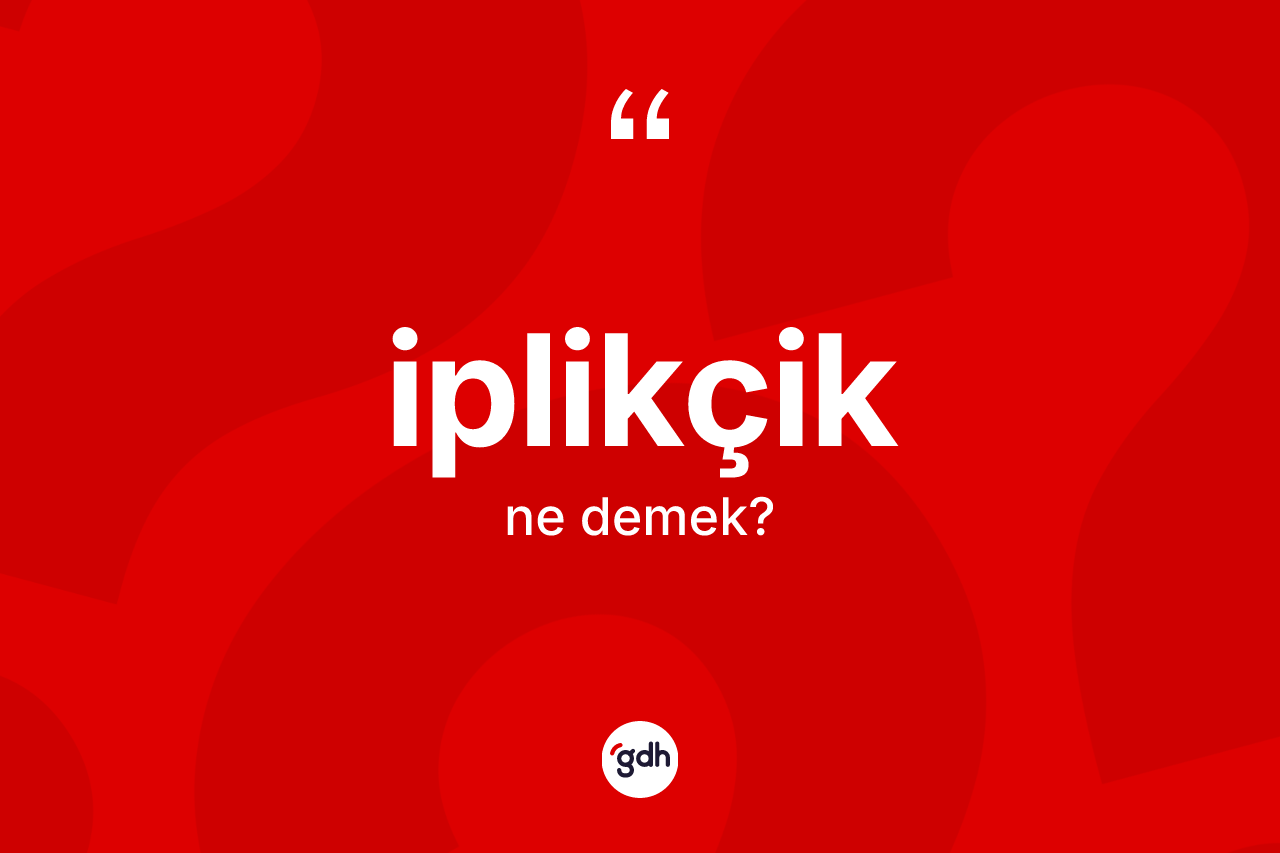 İplikçik kelimesinin sözlükteki tanımı nedir? İplikçik kelimesinin özellikleri nelerdir?