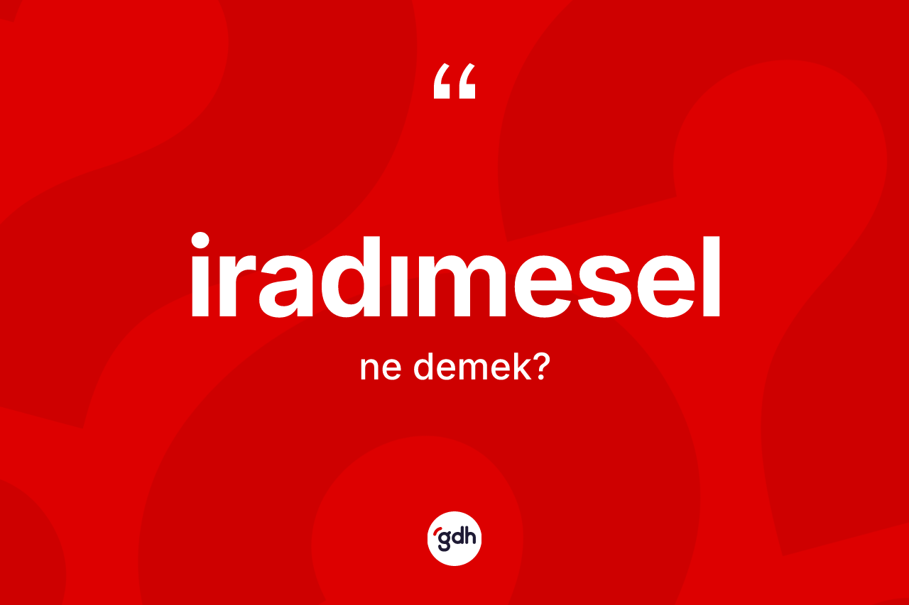 İradımesel ne demek? İradımeselin kısaca tanımı nedir?