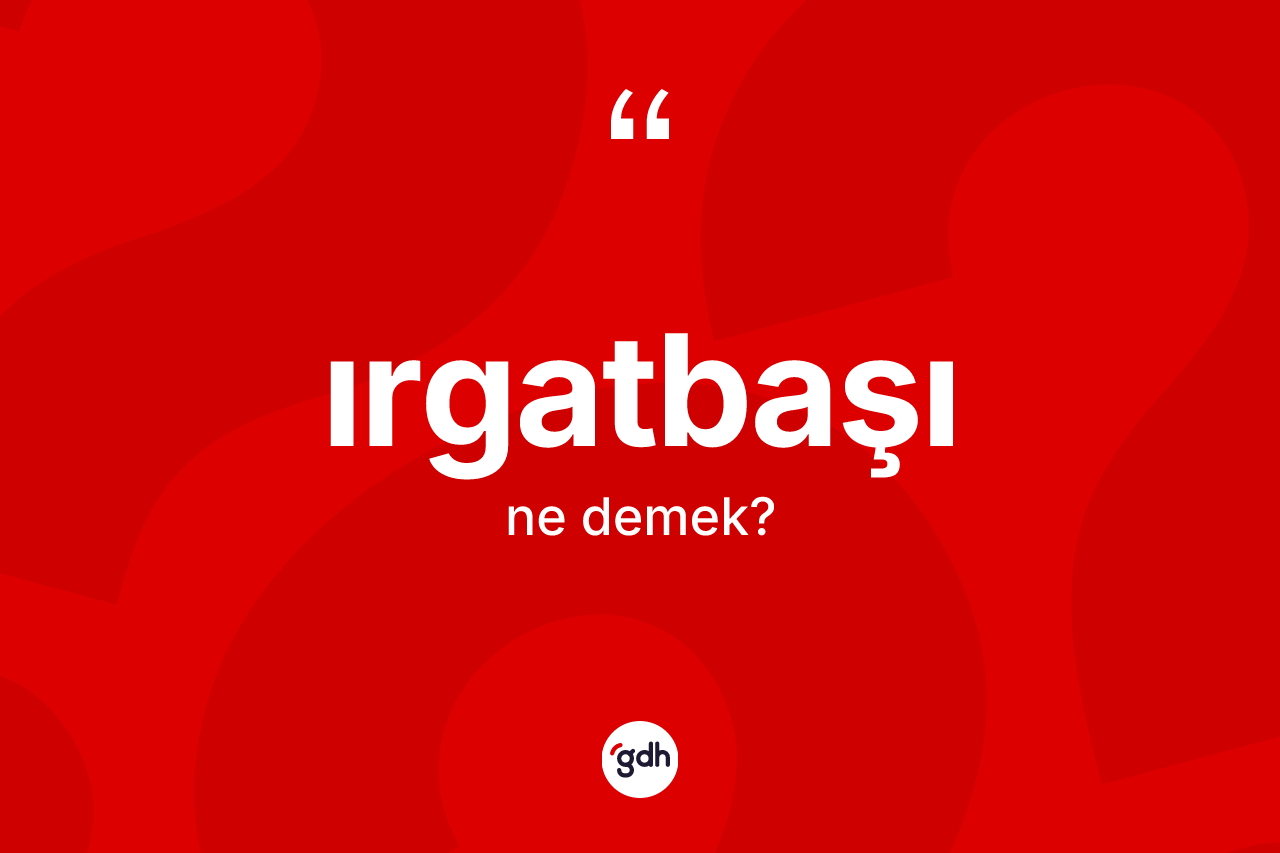 Irgatbaşı kelimesinin sözlükteki tanımı nedir? Irgatbaşı kelimesinin kaç farklı anlamı var?