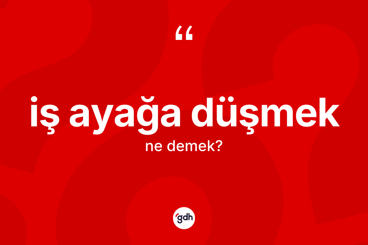 İş ayağa düşmek ifadesi nedir? İş ayağa düşmek ifadesinin TDK'ya göre açıklaması nedir?
