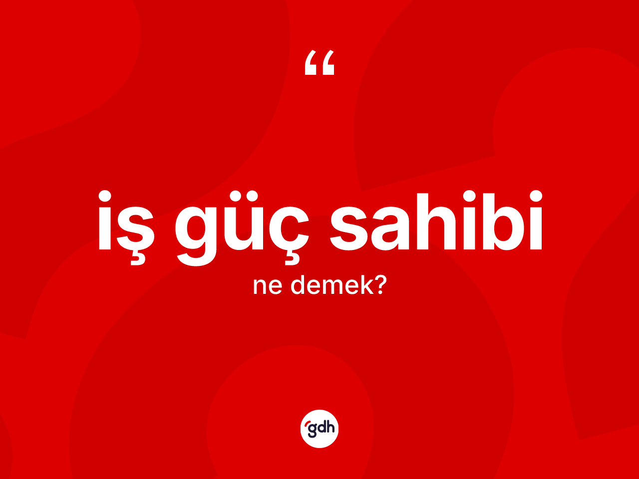 İş güç sahibi nedir? İş güç sahibi kelimesinin kaç farklı anlamı var?