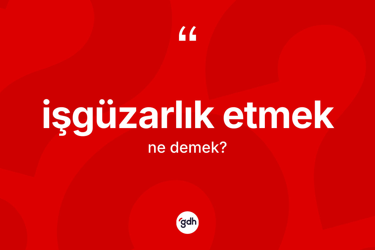 İşgüzarlık etmek ifadesinin kısaca tanımı nedir?