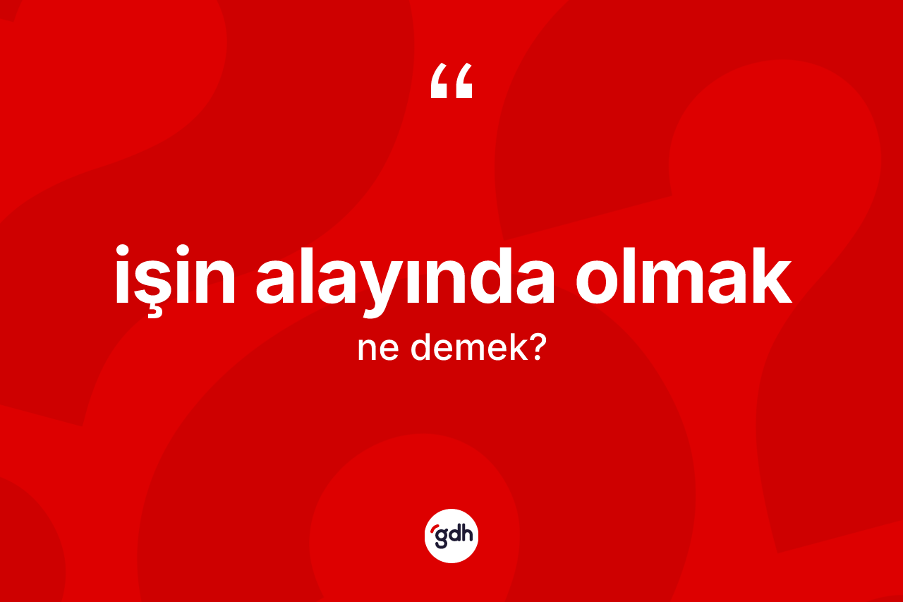 İşin alayında olmak ifadesinin anlamı nedir? İşin alayında olmak ifadesinin kaç farklı anlamı var?