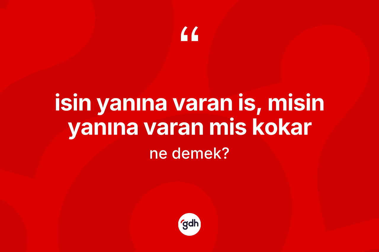İsin yanına varan is, misin yanına varan mis kokar ifadesinin tanımı nedir? İsin yanına varan is, misin yanına varan mis kokar ifadesinin TDK açıklaması nedir?