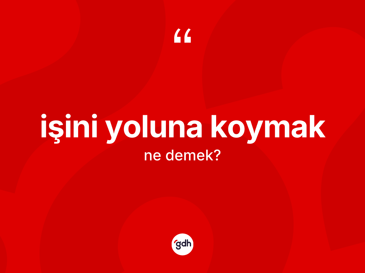 İşini yoluna koymak sözü ne demek? İşini yoluna koymak ifadesi nerede kullanılır?