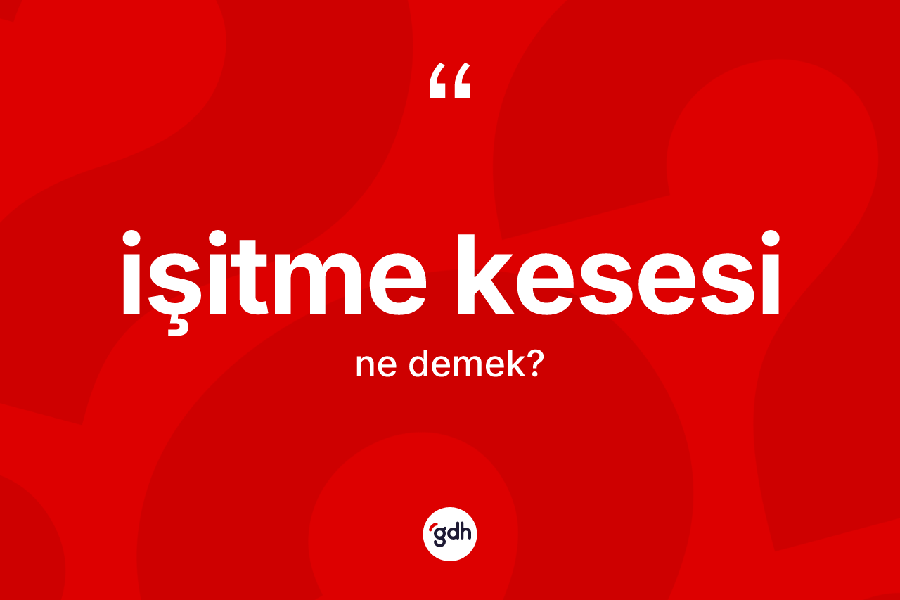 İşitme kesesi kelimesinin tanımı nedir? İşitme kesesinin kısaca tanımı nedir?