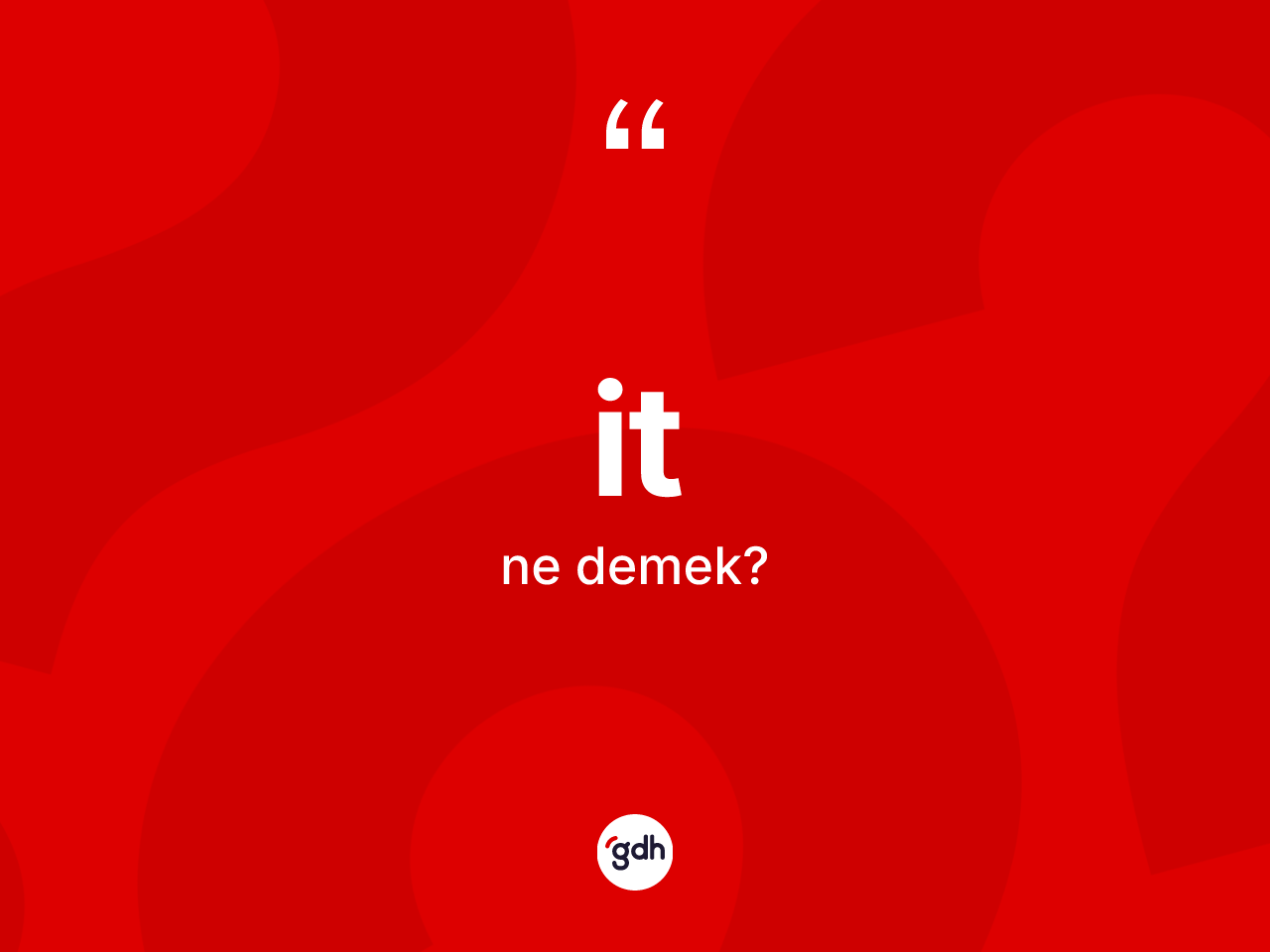 İt kelimesinin sözlükteki tanımı nedir? İtin TDK'ya göre anlamı nedir?