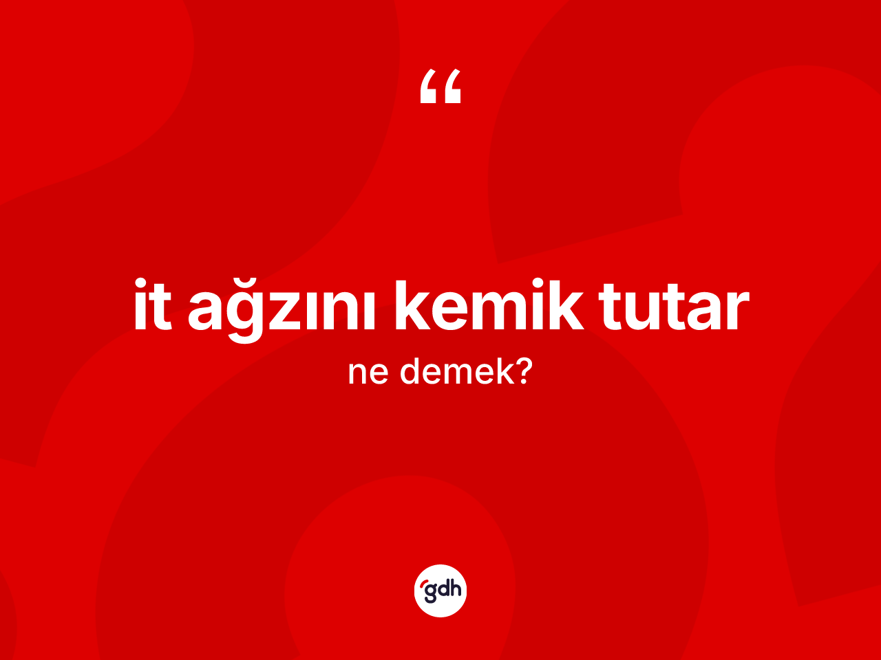 İt ağzını kemik tutar ifadesinin kısaca tanımı nedir? İt ağzını kemik tutar ifadesi nerede kullanılır?