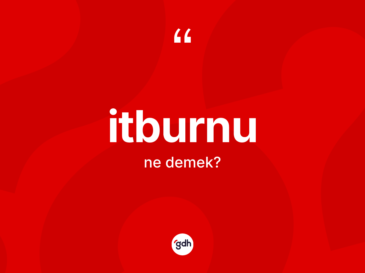 İtburnu kelimesinin anlamı nedir? İtburnu kelimesinin TDK anlamı nedir?