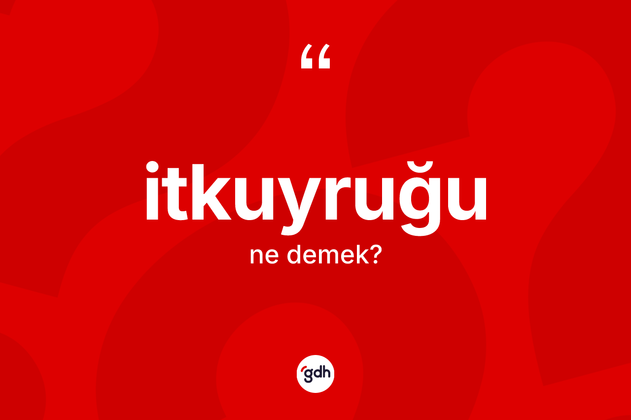 İtkuyruğu kelimesinin anlamı nedir? İtkuyruğunun TDK'ya göre anlamı nedir?