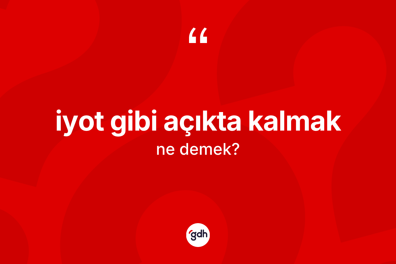 İyot gibi açıkta kalmak  ifadesinin sözlükteki anlamı nedir? İyot gibi açıkta kalmak  sözü hangi durumlarda kullanılır?