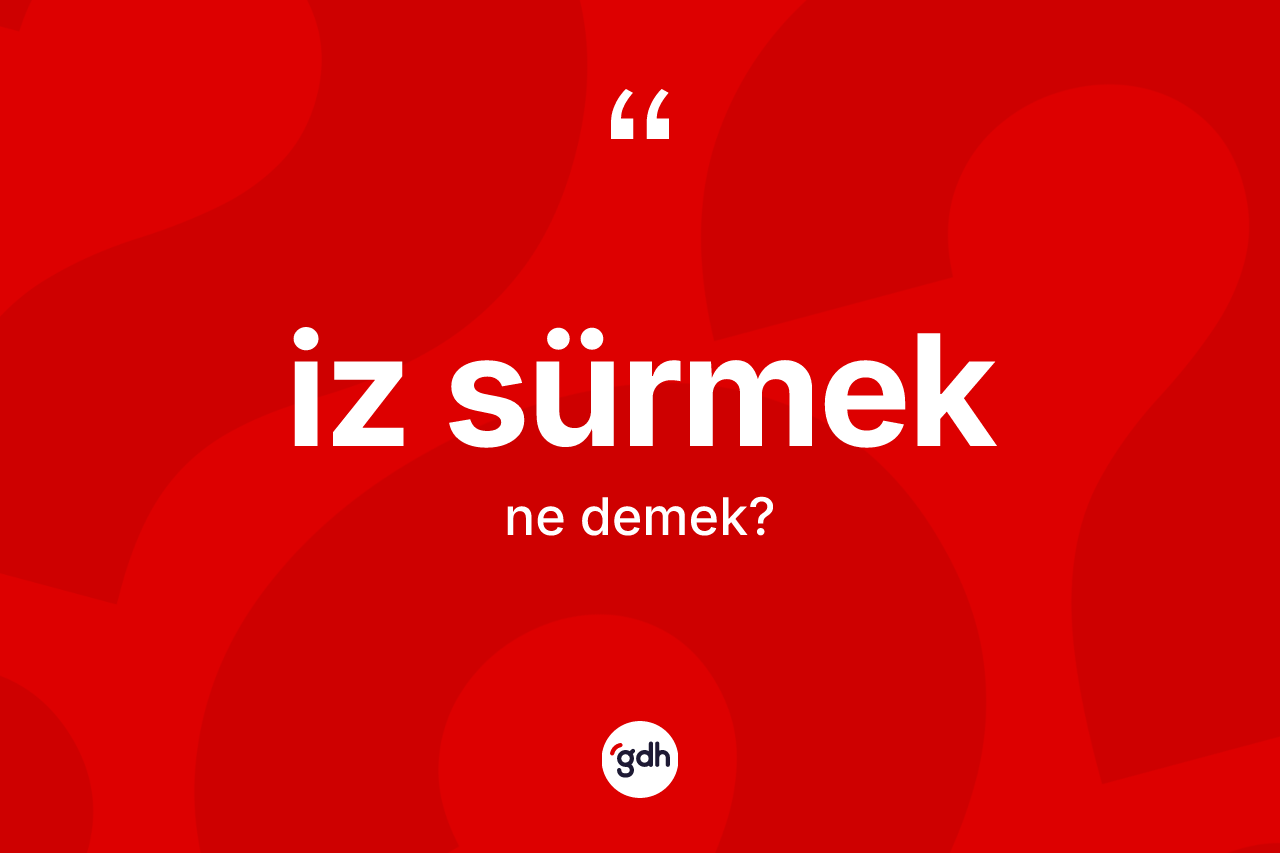 İz sürmek ifadesinin tanımı nedir? İz sürmek ifadesinin TDK'ya göre açıklaması nedir?