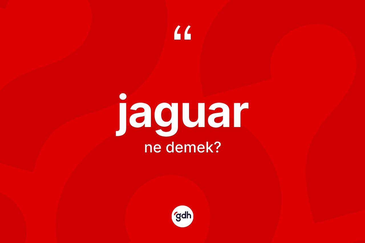 Jaguar kelimesinin anlamı nedir?