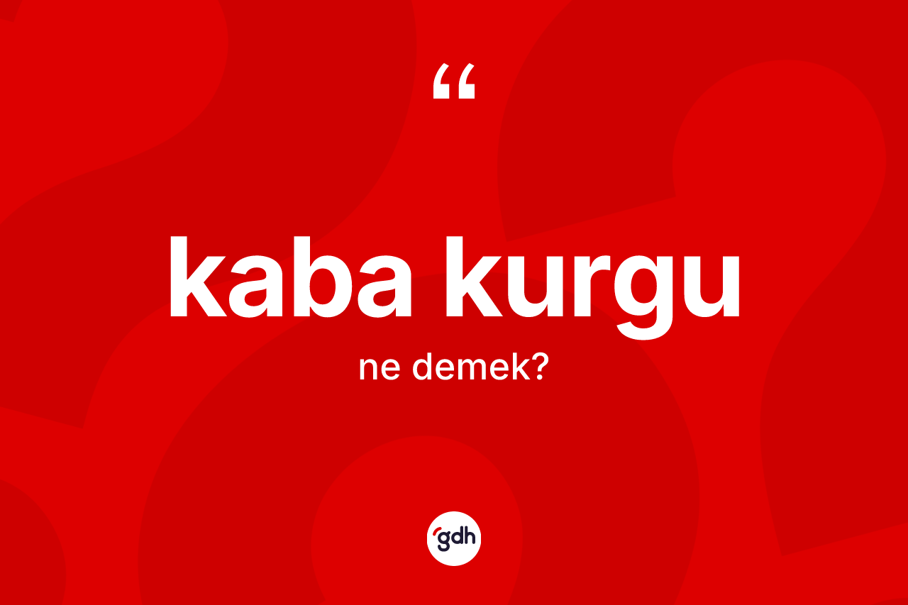 Kaba kurgu kelimesinin tanımı nedir? Kaba kurgu kelimesinin TDK'ya göre açıklaması nedir?